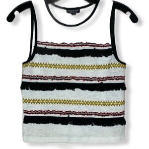 TopShop‎ Sweater Tank White Black